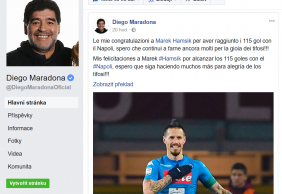 Gratuloval mu aj Maradona